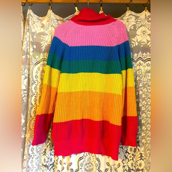 Lazy Oaf Rainbow Turtleneck Sweater - Picture 3 of 3